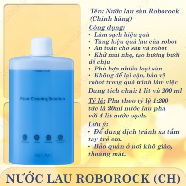 Nước lau sàn robot hút bụi - làm sạch, khử khuẩn, hương thơm dịu, an toàn, chính hãng 4