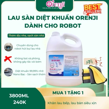 Nước lau sàn robot nano bạc tinh dầu sả chanh 3,8L không tắc vòi bơm 240.000đ 2