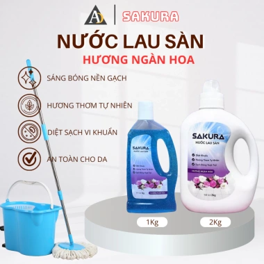 Nước Lau Sàn Sakura Hương Ngàn Hoa Sáng Bóng, Thơm Lâu, Diệt Khuẩn, Không Hóa Chất 54.000₫