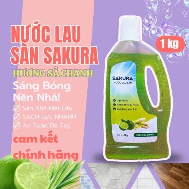 Nước Lau Sàn SAKURA hương Sả Chanh – Sáng Bóng, Thơm Lâu, Diệt Khuẩn, Không Hóa Chất, An Toàn Da – 54.000₫