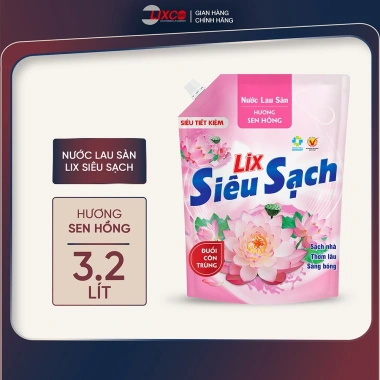 Nước lau sàn siêu sạch hương sen hồng, thơm lâu, đuổi côn trùng, 1L/3.2L/3.3L - Giá chỉ 40.000₫