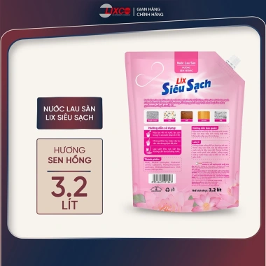 Nước lau sàn siêu sạch hương sen hồng, thơm lâu, đuổi côn trùng, 1L/3.2L/3.3L - Giá chỉ 40.000₫ 2 Nước lau sàn siêu sạch hương sen hồng, thơm lâu, đuổi côn trùng, 1L/3.2L/3.3L - Giá chỉ 40.000₫ 2