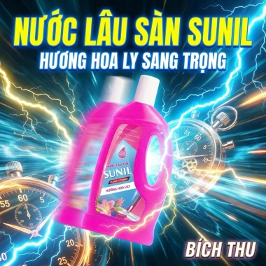 Nước Lâu Sàn Sinh Học Sunil Hương Hoa Ly Sang Trọng 1L - Giá Ưu Đãi 72.000đ