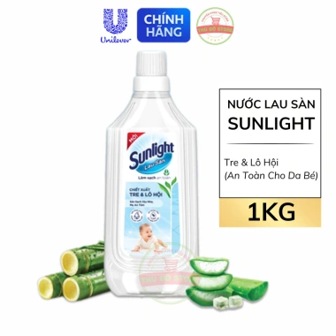 Nước Lau Sàn Sunlight 1KG - Chiết Xuất Thiên Nhiên, Tinh Dầu Thơm Lành Tính Cho Da, Giá 43.000₫