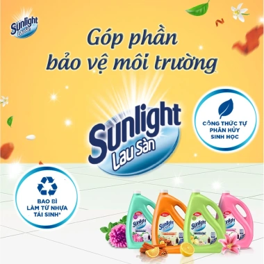 Nước Lau Sàn Sunlight Thiên Nhiên 3.6kg – Chanh Sả, Quế Cam, Tre Lô Hội – 106.000₫
