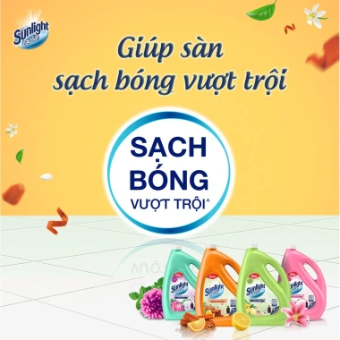 Nước Lau Sàn Sunlight Thiên Nhiên Quế Cam 3.6kg Sạch sâu thơm nhẹ 106.000 VND 2