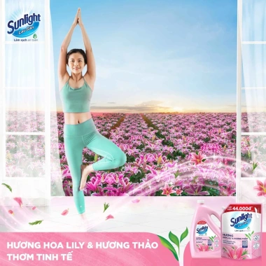 Nước Lau Sàn Sunlight Tinh Dầu Hoa Lily và Bạch Trà 3.6Kg - Giá ưu đãi 106.000₫, làm sạch sàn, khử mùi mạnh