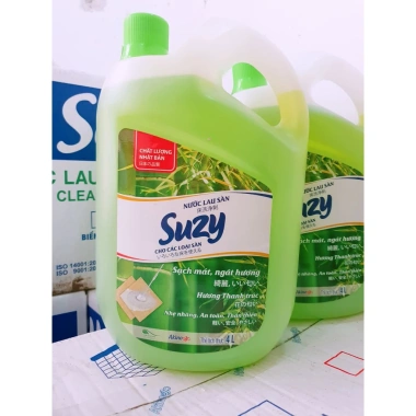 Nước lau sàn SUZY 4L sạch khuẩn, khô nhanh, an toàn, có cơ, chất lượng Nhật Bản, giá ưu đãi 98.600₫