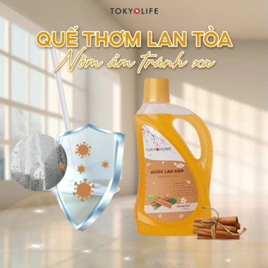 Nước lau sàn thiên nhiên TOKYOLIFE 950ml - An toàn lành tính, hương quế gừng sả, giảm còn 39.000₫