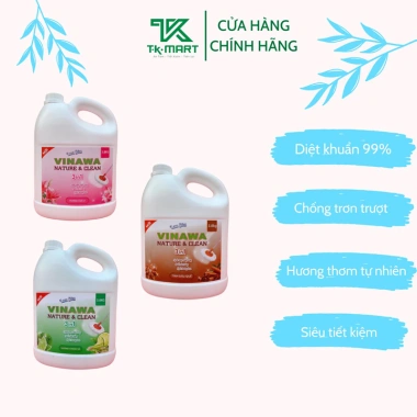 Nước Lau Sàn Vinawa 3.8KG Kháng Khuẩn Siêu Sạch Giá 60.000 - Giá Gốc 76.200