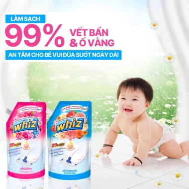 Nước Lau Sàn Whiz Đậm Đặc 3D Active 600ml/650ml - Khô Nhanh, Sạch Bóng, Thơm Lâu, Giá chỉ 37.000 đồng 4