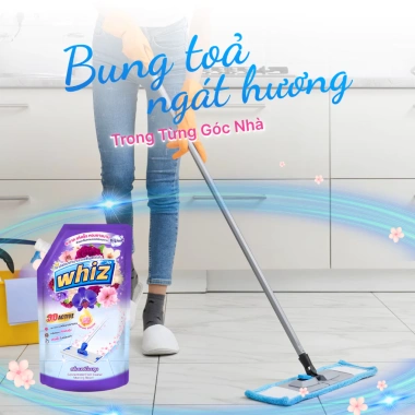 Nước Lau Sàn Whiz Đậm Đặc 3D Active 600ml/650ml - Khô Nhanh, Sạch Bóng, Thơm Lâu, Giá chỉ 37.000 đồng 8