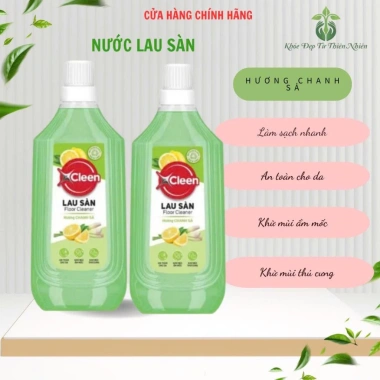 Nước Lau Sàn XCleen Hương Chanh Sả 1L Đậm Đặc - Xua Đuổi Côn Trùng, Thơm Lâu, Siêu Tiết Kiệm 35.000 VND