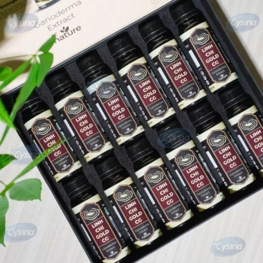 Nước Linh Chi Gold CG Traphaco – Nấm linh chi đỏ, Đông trùng hạ thảo, Hồng sâm Hàn Quốc 12×50ml – Giá 1,200,000₫
