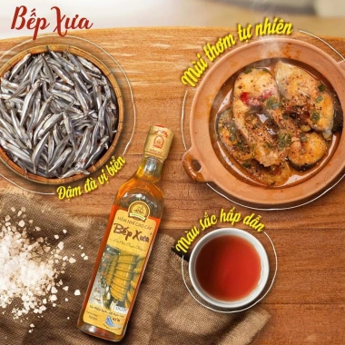 Nước Mắm 43 Độ Đạm Combo 4 chai 520ml Bếp Xưa - Giá ưu đãi 300k