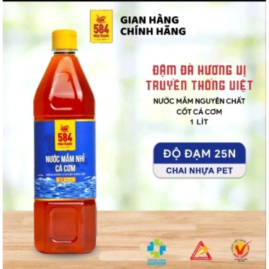 Nước Mắm 584 Nha Trang 25 Độ Đạm 1 Lít – Giá chỉ 45.000đ, hương vị đậm đà, chất lượng cao
