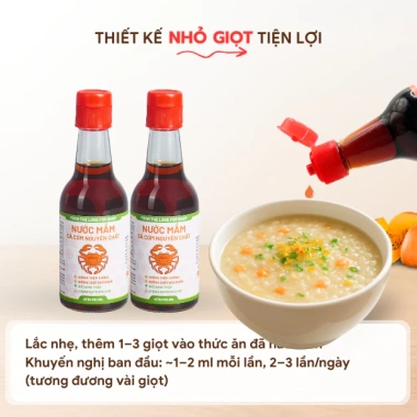 Nước Mắm Ăn Dặm 9Nghĩa Chai Thủy Tinh 60-200ml - Bổ Iot, Đạm Cá Cơm Nguyên Chất, Giá 27.000 VND