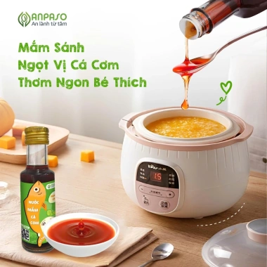Nước mắm cá cơm Anpaso 120ml cho bé ăn dặm, đạm 40N, không chất bảo quản, giá ưu đãi 55.000đ