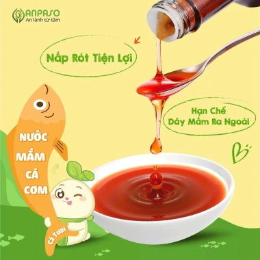 Nước mắm cá cơm Anpaso 120ml cho bé ăn dặm, đạm 40N, không chất bảo quản, giá ưu đãi 55.000đ