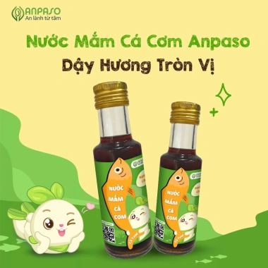 Nước mắm cá cơm Anpaso 120ml cho bé ăn dặm, đạm 40N, không chất bảo quản, giá ưu đãi 55.000đ