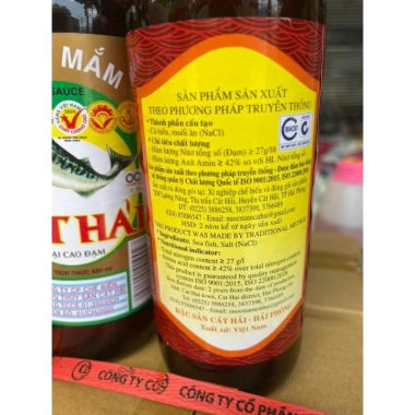 Nước Mắm Cát Hải Cao Đạm 2 chai - Hộp 140k giảm, vị đậm đà, chất lượng chuẩn 3