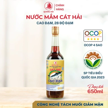 Nước Mắm Cát Hải Quang Hải 28 Độ Đạm OCOP 4 Sao Hương Vị Thơm Ngon Đậm Đà Giá 56.050 VND 8