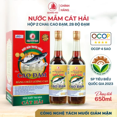 Nước Mắm Cát Hải Quang Hải 28 Độ Đạm OCOP 4 Sao Hương Vị Thơm Ngon Đậm Đà Giá 56.050 VND 9