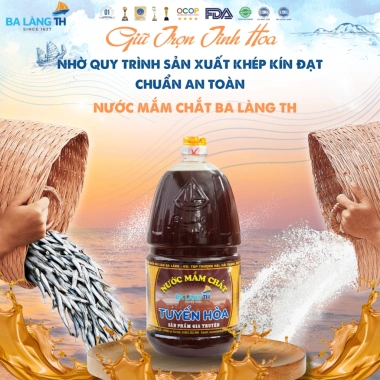 Nước Mắm Chắt Cá Cơm Ba Làng TH 2.000ml Hương vị đặc trưng, giảm 23% chỉ 143.000₫