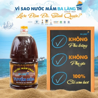 Nước Mắm Chắt Cá Cơm Ba Làng TH 2.000ml Hương vị đặc trưng, giảm 23% chỉ 143.000₫