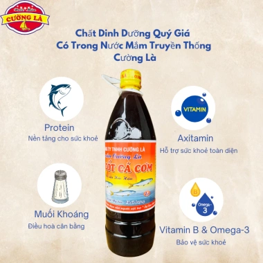 Nước mắm cốt cá cơm 35° đạm 1L Cường - Nguyên chất sạch, giá chỉ 100.000₫ 2