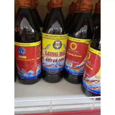 Nước mắm cốt cá cơm Long Hải 900ml màu đỏ - Nguyên chất, vị đậm, giảm giá 35.000