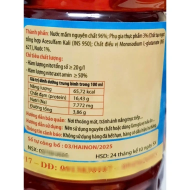 Nước mắm Hai Non Cà Ná 500ml chai nhựa - Hương vị truyền thống, giảm giá 39.000đ
