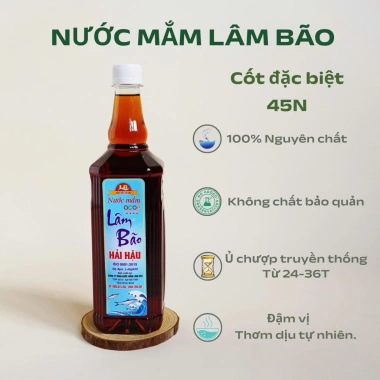 Nước mắm Lâm Bão 45 Độ Đạm 1 lít chính hãng - Cốt cá thơm ngon, giảm giá 132.5k