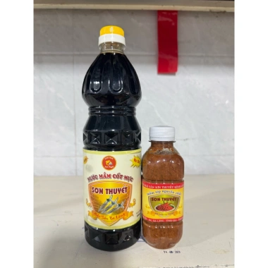 Nước mắm mực VIP 1l - Tặng kèm 300g mắm tép Ba Làng Thanh Hóa, chỉ 210.000 VND