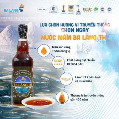 Nước Mắm Nhĩ Cá Cơm Ba Làng TH 400 Năm Truyền Thống 2.000ml Giảm Giá 88.000₫