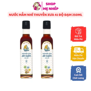 Nước Mắm Nhĩ Thuyền Xưa 41 độ Đạm Ăn Dặm Cho Con 65ml/250ml Giá 40.000₫