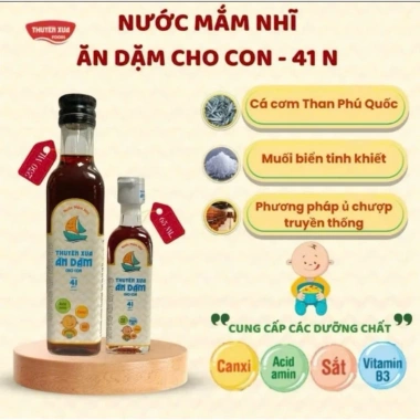 Nước Mắm Nhĩ Thuyền Xưa Ăn Dặm 65ml-250ml Hoàn Toàn Tự Nhiên, Ngon Giàu Dinh Dưỡng Cho Bé Giá 37.000 VND