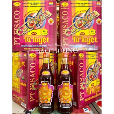 Nước mắm Phan Thiết tứ tuyệt 40 độ đậm 6 chai 490ml - Tặng muối hương, 659.000₫