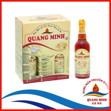 Nước mắm Quang Minh Cà Ná thượng hạng 50 - Thùng 6 chai 500ml thủy tinh, thơm ngon tinh khiết, giá ưu đãi 419.998 VND