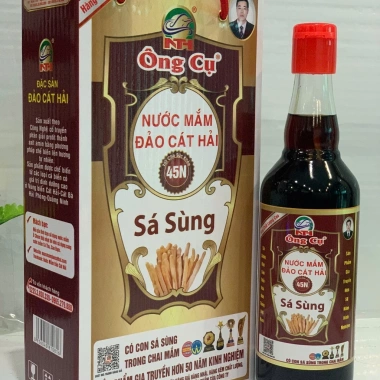 Nước mắm sá sùng thượng hạng 45N độ đạm cao 500ml hộp 2 chai 351.000 VND