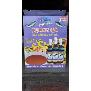 Nước mắm sạch cao cấp Lương Hải 3 chai 500ml Đặc sản Cát Hải giá ưu đãi 165.290₫