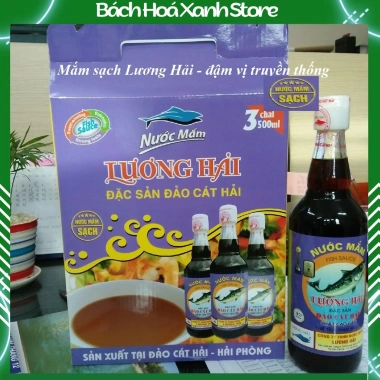 Nước mắm sạch cao cấp Lương Hải 3 chai 500ml Đặc sản Cát Hải giá ưu đãi 165.290₫