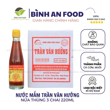 Nước mắm Trần Văn Hưởng cốt đặc 45 độ - 3 chai 220ml, giá 159k, chất lượng cao