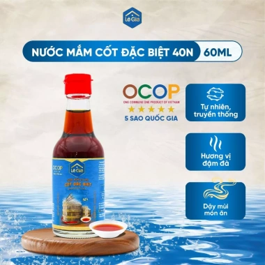 Nước mắm truyền thống Lê Gia Cốt đặc biệt 60ml - Giá chỉ 22.000đ, hương vị đậm đà