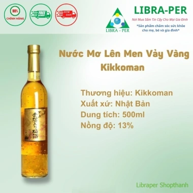 Nước Mơ Ngâm Men Vảy Vàng Kikkoman 500ml – Umeshu Nhật Bản Cao Cấp, Sang Trọng, Quà Tặng Đặc Biệt 450k