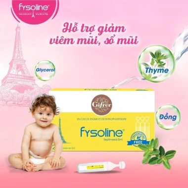 Nước muối sinh lý Pháp Fysoline hồng vàng xanh - Hàng chính hãng, tem chính hãng, giá 43.000đ giảm từ 51.600đ 6
