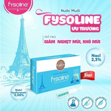 Nước muối sinh lý Pháp Fysoline hồng vàng xanh - Hàng chính hãng, tem chính hãng, giá 43.000đ giảm từ 51.600đ 7