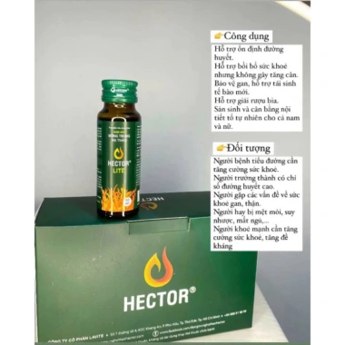 Nước Nấm Đông Trùng Hạ Thảo Hector Lite Chính Hãng – Hỗ Trợ Tiểu Đường, Giảm Đường Huyết, Giá 419.000₫