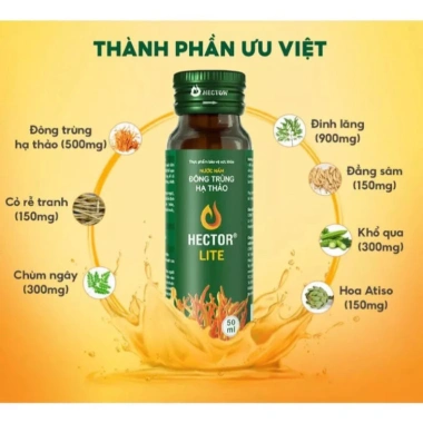 Nước Nấm Đông Trùng Hạ Thảo Hector Lite Chính Hãng – Hỗ Trợ Tiểu Đường, Giảm Đường Huyết, Giá 419.000₫