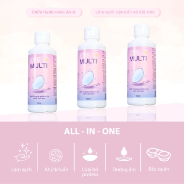 Nước ngâm kính áp tròng 150ml & 360ml – Bảo vệ mắt, giảm kích ứng, Giá chỉ 60.000₫